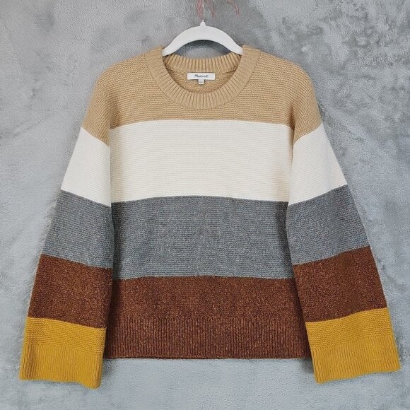 Madewell Sweaters - Madewell Andria Pullover Sweater Womens Size XS Relaxed Boxy Fit Soft Wool Blend